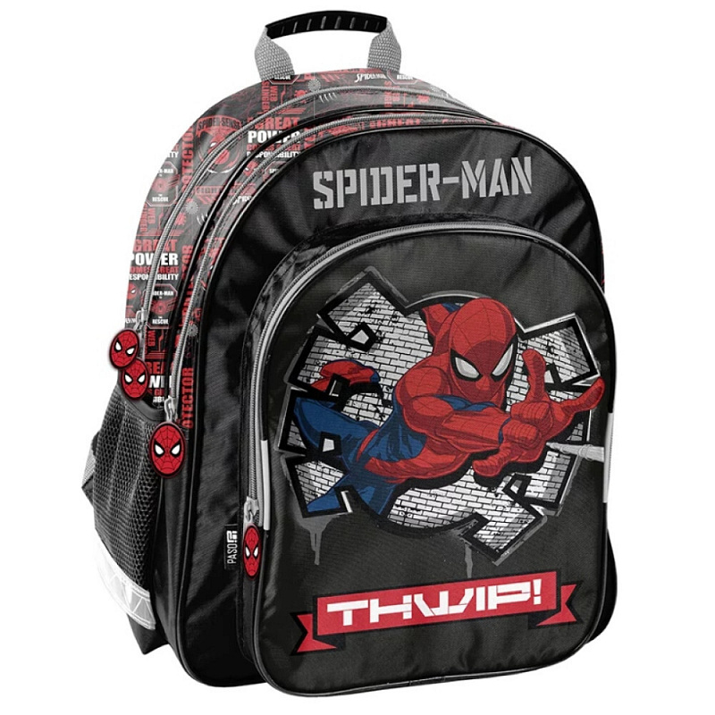 Paso Ученическа раница с три отделения Spider-man