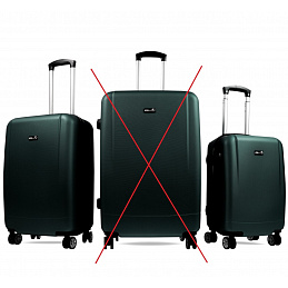 Aga Travel Комплект пътни куфари Тъмнозелен, размер M + S, 6CZ020 - II. КАЧЕСТВО