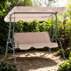 Aga Градинска люлка 170x110x153 см Бежова