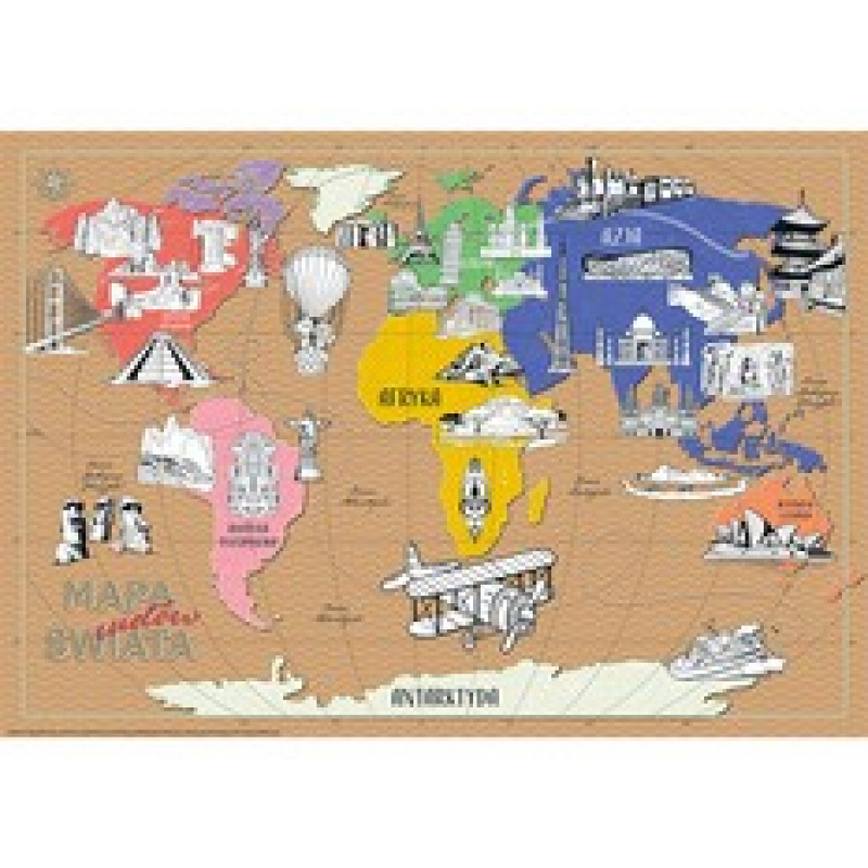 MONUMI XXL Страница за оцветяване - Чудесата на света 4+