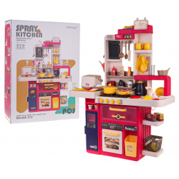 Кухня Кухненски Бокс с Функция Светлини, Звук и Вода 80ел. Червена