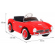 BMW 507 Ретро детски електрически автомобил червен + LED аудио + дистанционно управление + еко кожа + EVA + бавен старт