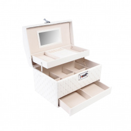 Aga Кутия за бижута 30x20,5x19,5 см Бежова