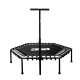 Aga FITNESS Батут 130 см черен + дръжка