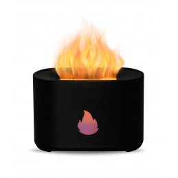Aga Арома дифузер с LED проекция на огъня Черен