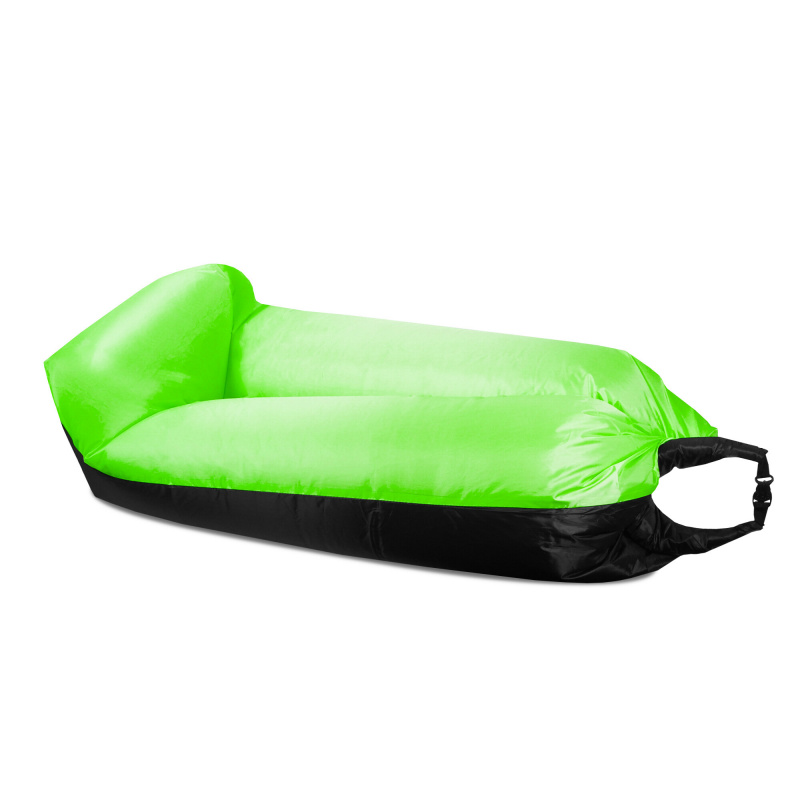 Aga Надуваем чувал LAZY BAG 230x70 см Черен/Зелен