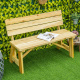 Aga Дървена градинска пейка 116x56x80 см Натурална