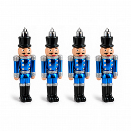 Aga Комплект коледни орнаменти 4 бр Nutcracker Blue