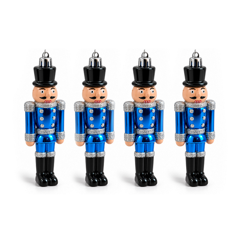 Aga Комплект коледни орнаменти 4 бр Nutcracker Blue