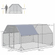 Ага Клетъчна ограда с покривало за кокошки 2,8x3,8x1,95 м