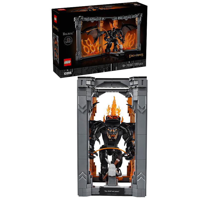 LEGO® Icons 10367 Knižní zarážka: Pán prstenů – Balrog™