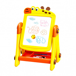 Aga4Kids Детска дъска за маркери 2в1 Жълта