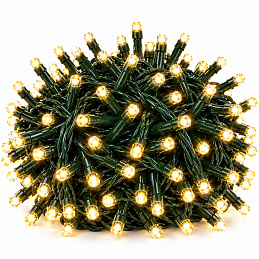 Aga Коледен гирлянд 300 LED с блестящ ефект Топло бяло