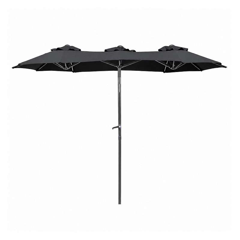 Linder Exclusiv Градински чадър 300x150x220 см Тъмно сив