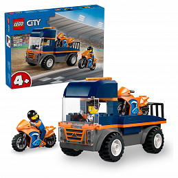 Транспортьор за мотоциклети и 2 минифигури от LEGO® City 60491