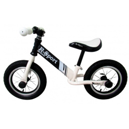 Балансно колело R8 БЯЛО-ЧЕРНО С надуваеми гуми, кормило с лагери