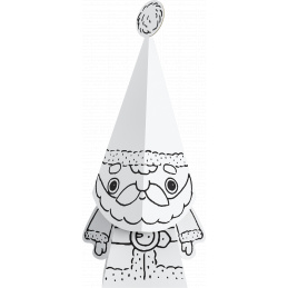 "Дядо Коледа" 3D фигура за оцветяване + украса за коледна елха