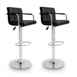 Aga 2x Бар стол с подлакътници Черен