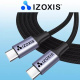 Кабел USB Type-C PD, 2 м, черен Izoxis 18927