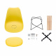 Aga 2x Трапезен стол MR2035 Жълт