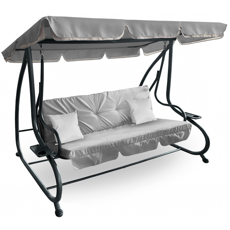 Aga Градинска люлка 2в1 GRANDLUX XXL Светлосива