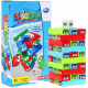 Мини аркадна игра Jenga за деца 3+ Подреждане на кули + 30 цветни кубчета + кубчета