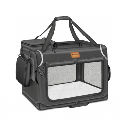 Tresko Клетка за кучета и котки 70x52x52 см Сива