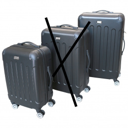 Комплект куфари Linder Exclusiv LUXURY размер. S,L Black 2CZ021 - II. КАЧЕСТВО