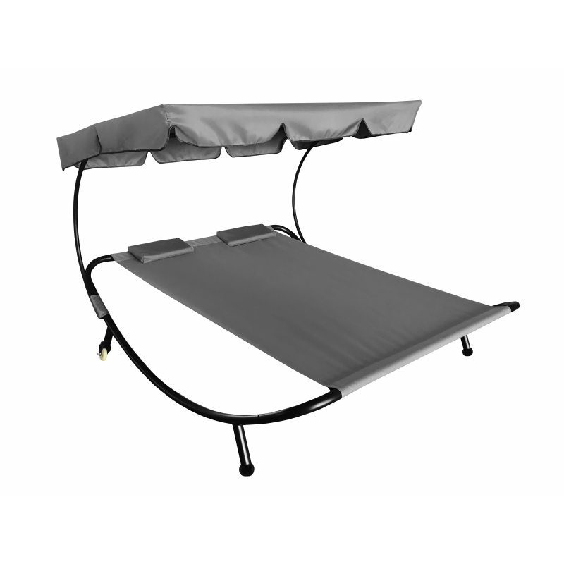 Aga Garden шезлонг за двама души с балдахин Grey