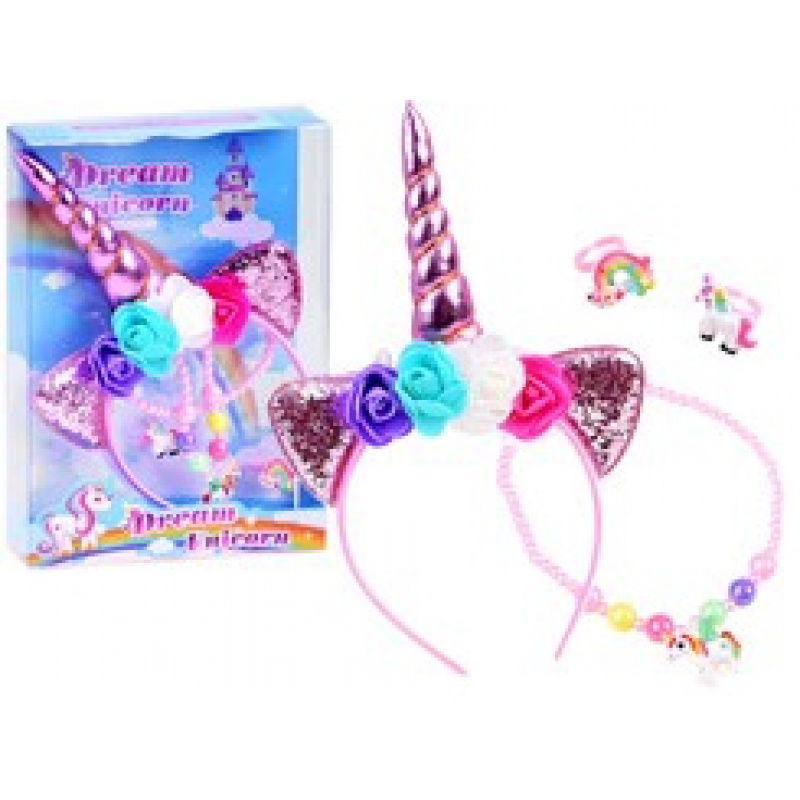 Лента за глава с еднорог и аксесоари ZA3794