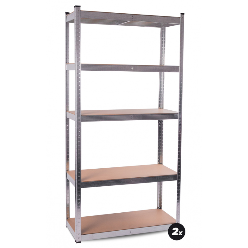 Aga 2x Метален рафт 180x90x40 cm 5 рафта