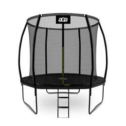 Aga SPORT EXCLUSIVE Батут 250 см черен + защитна мрежа + стълба