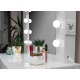 Aga Тоалетка с огледало, осветление и ел.чекмеджета Бял гланц