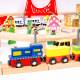 Aga4Kids Дървено влакче 108 части на батерии