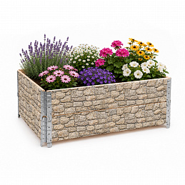 Aga Повдигнато легло 120x80x40 см Камък