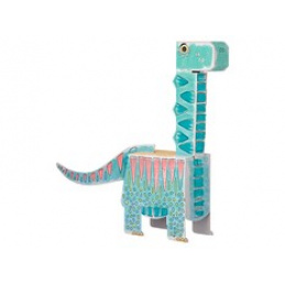 MONUMI 3D Страница за оцветяване Brontosaurus 3+