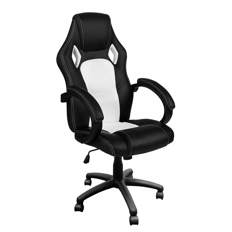Aga Геймърски стол Racing MR2070 черен - бял