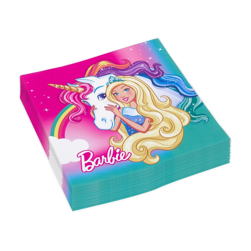 Barbie Хартиени салфетки Barbie 33x33cm 20 бр