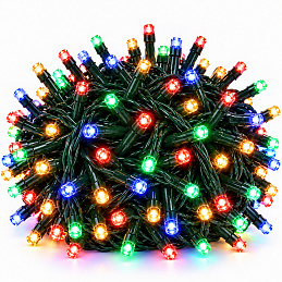 Aga Коледен гирлянд 200 LED с блестящ ефект Цветен