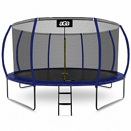 Aga SPORT EXCLUSIVE Батут 430 см Тъмносин + защитна мрежа + стълба