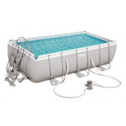 Bestway Power Стоманена рамка 4,04 x 2,01 x 1 m 56441 + Касетъчна филтрация