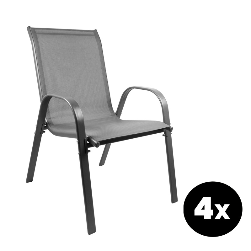 Градински стол Aga 4x MR4400GY-4 Grey