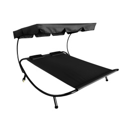Aga Garden шезлонг за двама души с балдахин Черно