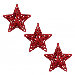 Aga Комплект коледна украса 3 бр Star Red