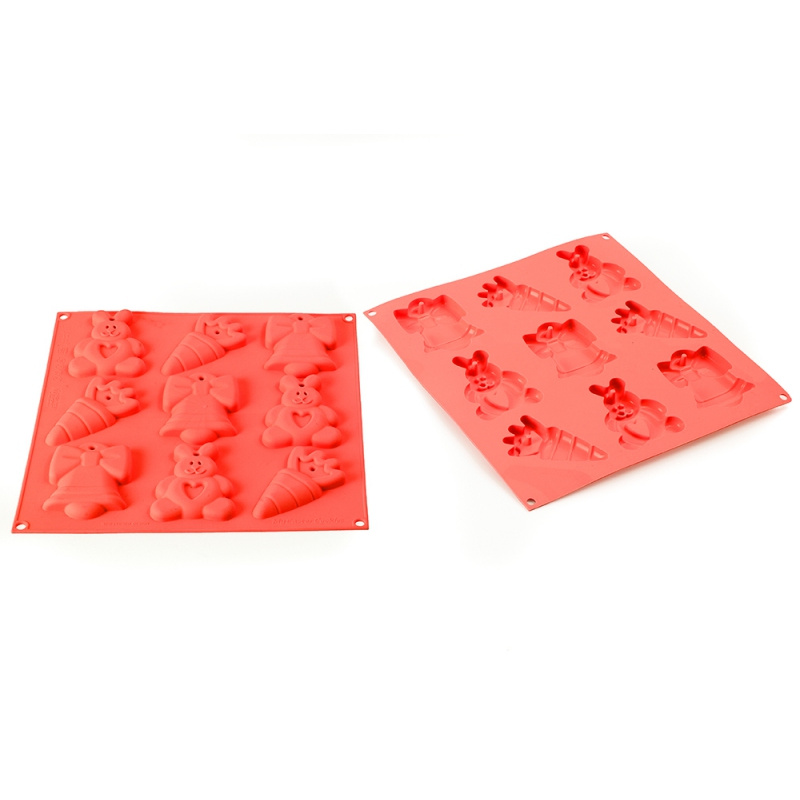 Форма за печене Silikomart 9 части комплект жълт