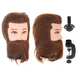 Aga Обучение за бръснар - глава с брада Бръснар кафяв