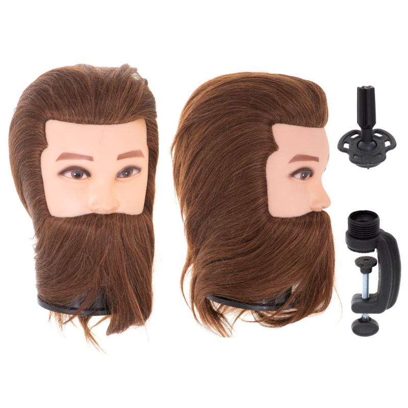 Aga Обучение за бръснар - глава с брада Бръснар кафяв