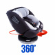 Aga Столче за кола i-Size 360° 0-36 кг DS1814 Черно/Сиво