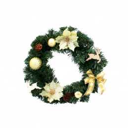 Ага Коледен венец 40 см Златен