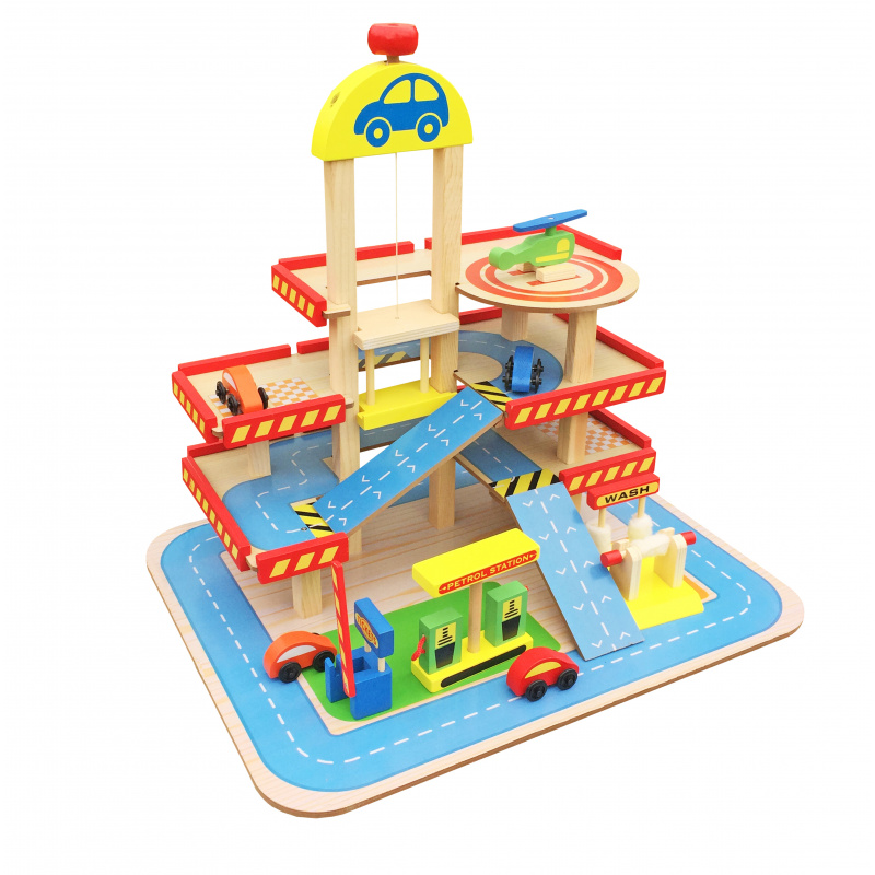 Aga4Kids Дървен четириетажен гараж MR6104